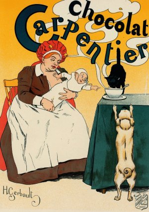 Chocolat Carpentier by Henry Gerbault Oil Painting