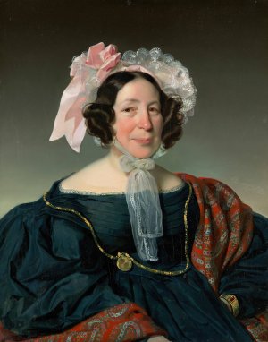 Brustbild einer Wiener Burgersfrau by Henry Guillaume Schlesinger Oil Painting