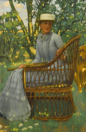 A Study by Henry Herbert La Thangue Oil Painting