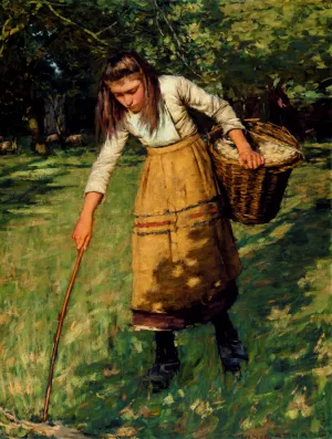 Gathering Wool by Henry Herbert La Thangue - Oil Painting Reproduction