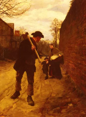 Off To Work by Henry Herbert La Thangue - Oil Painting Reproduction