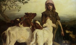 The Farmers Daughter Oil painting by Henry Hetherington Emmerson