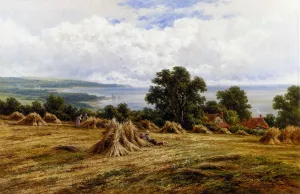 Harvesting By The Sea painting by Henry Hillier Parker