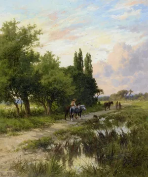 Homewards by Henry Hillier Parker - Oil Painting Reproduction