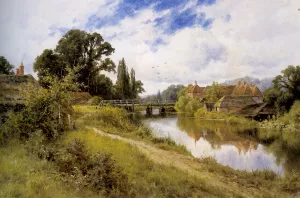 Woolhampton Berkshire painting by Henry Hillier Parker