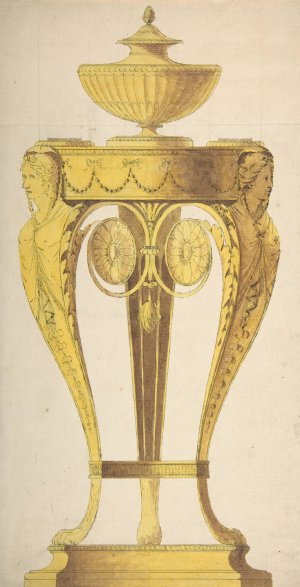 Design for a torchere or perfume burner by Henry Holland Oil Painting