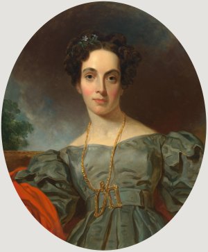 Emma Embury by Henry Inman Oil Painting
