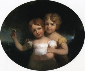 The Children of Bishop George W. Doane by Henry Inman Oil Painting