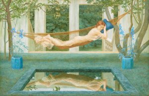 Sara, belle d'indolence by Henry James Holiday Oil Painting