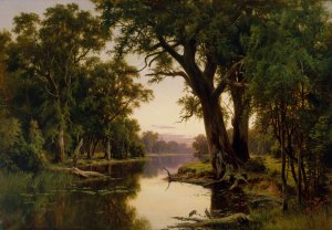 A Billabong of the Goulburn, Victoria by Henry James Johnstone Oil Painting