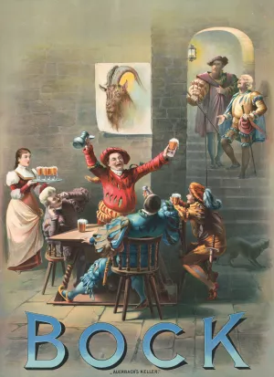 Bock, 'Auerbach's Keller' Oil painting by Henry Jerome Schile