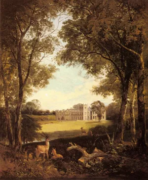 A View of Norton Hall, Near Daventry, Northamptonshire, England Oil painting by Henry John Boddington