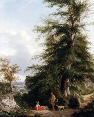 A Wayside Chat Oil painting by Henry John Boddington