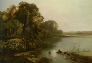 Early Mornings on the Thames by Henry John Boddington - Oil Painting Reproduction