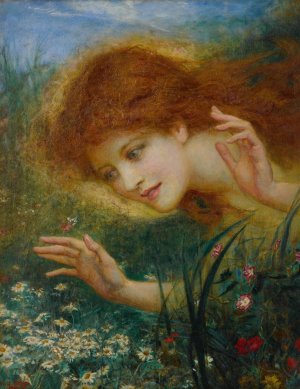 Discovering Daisies by Henry John Stock Oil Painting