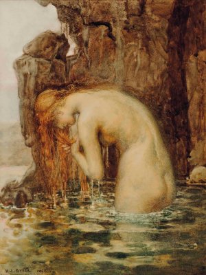 The hidden pool by Henry John Stock Oil Painting