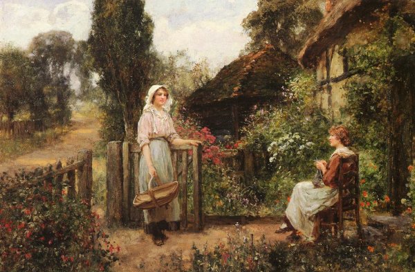 Main Product Photo of Friendly Neighbors Painting by Henry John Yeend King