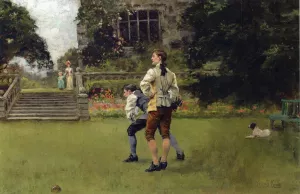 The Bowlers Oil painting by Henry John Yeend King