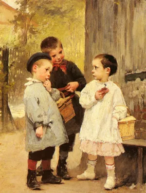 Give me a Bite by Henry Jules Jean Geoffroy - Oil Painting Reproduction