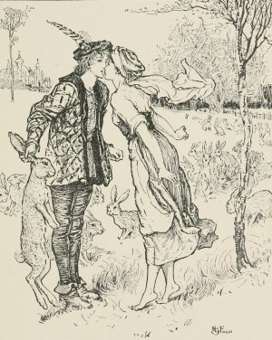 A Hare for a Kiss by Henry Justice Ford Oil Painting