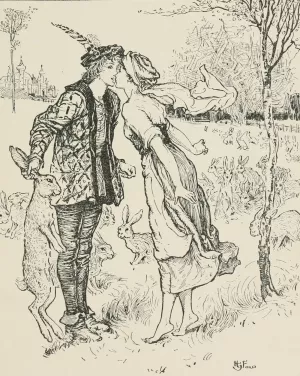 A Hare for a Kiss by Henry Justice Ford Oil Painting