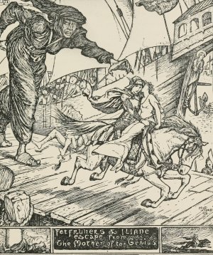 Fet-Fruners and lliane escape from the Mother of the Genius by Henry Justice Ford Oil Painting