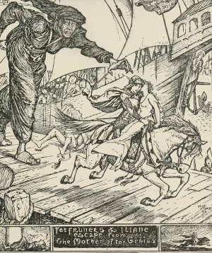 Fet-Fruners and lliane escape from the Mother of the Genius by Henry Justice Ford Oil Painting