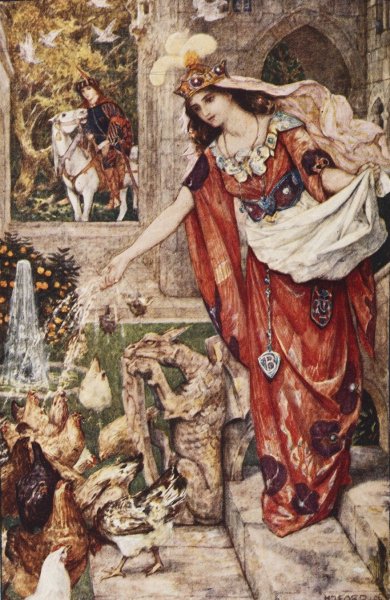 How Jose found the princess Bella Flor  by Henry Justice Ford - Hand-Painted Oil Painting Reproduction