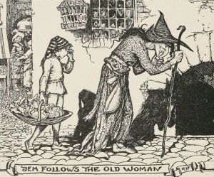Jem follows the Old Woman by Henry Justice Ford Oil Painting