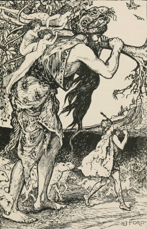 Mogarzea and his Son return Home by Henry Justice Ford Oil Painting