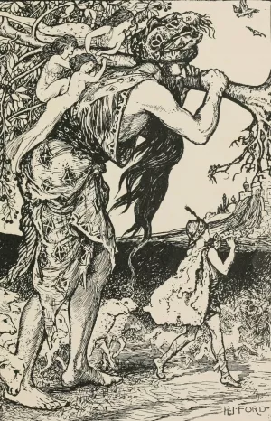 Mogarzea and his Son return Home Oil painting by Henry Justice Ford