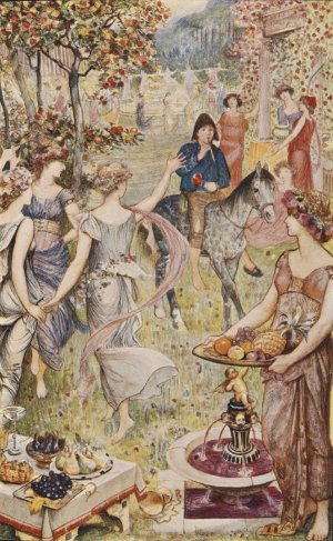 Peronnik in the Vale of pleasure by Henry Justice Ford Oil Painting