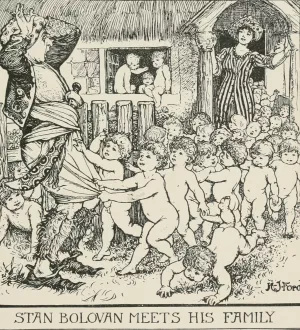 Stan Bolovan meets his Family by Henry Justice Ford Oil Painting