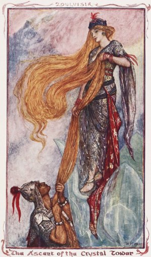 The ascent of the Crystal Tower by Henry Justice Ford Oil Painting