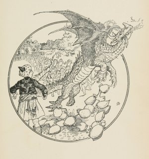 The Dragon alarmed by Henry Justice Ford Oil Painting