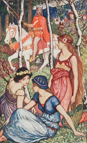 The Emperor meets the three Sisters by Henry Justice Ford Oil Painting