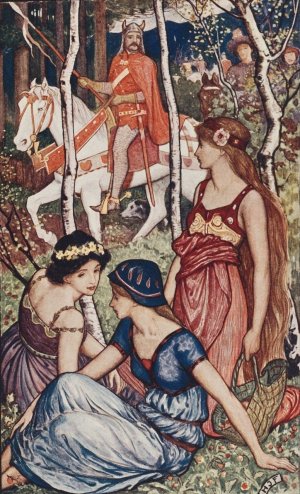 The emperor meets the Three Sisters by Henry Justice Ford Oil Painting