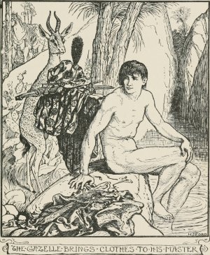 The Gazelle brings Clothes to his Master by Henry Justice Ford Oil Painting