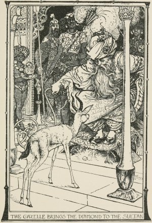 The Gazelle brings the Diamond to the Sultan by Henry Justice Ford Oil Painting