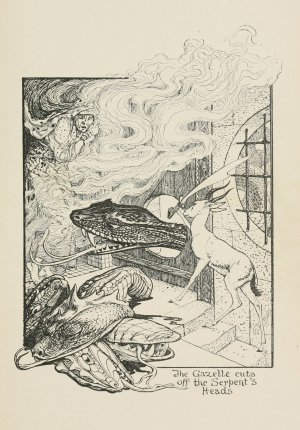 The Gazelle cuts off the Serpentes Heads by Henry Justice Ford Oil Painting