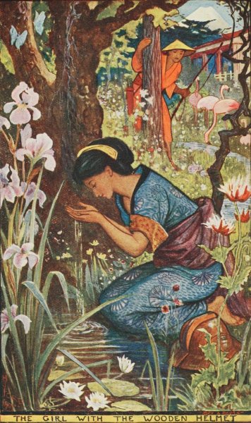 The Girl with the Wooden Helmet  by Henry Justice Ford - Hand-Painted Oil Painting Reproduction