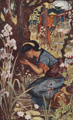 The girl with the wooden helmet by Henry Justice Ford Oil Painting