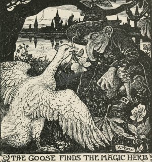 The Goose fnds the Magic Herb by Henry Justice Ford Oil Painting