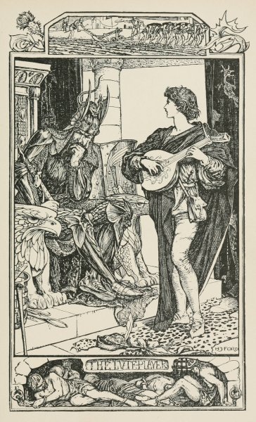The Lute Player  by Henry Justice Ford - Hand-Painted Oil Painting Reproduction