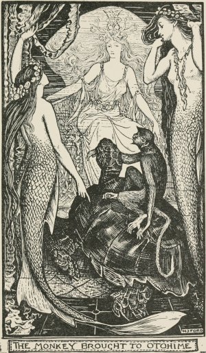 The Monkey brought to Otohime by Henry Justice Ford Oil Painting