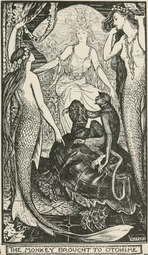 The Monkey brought to Otohime by Henry Justice Ford Oil Painting