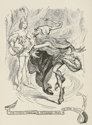 The Prince meets a strange Man in the Wood by Henry Justice Ford Oil Painting