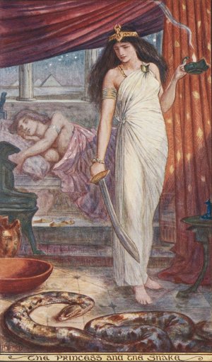 The princess and the snake by Henry Justice Ford Oil Painting
