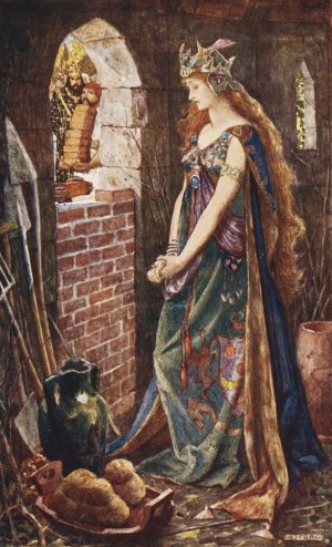 The princess imprisoned in the summerhouse by Henry Justice Ford Oil Painting