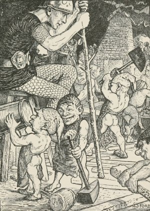 The Underground Workers by Henry Justice Ford Oil Painting